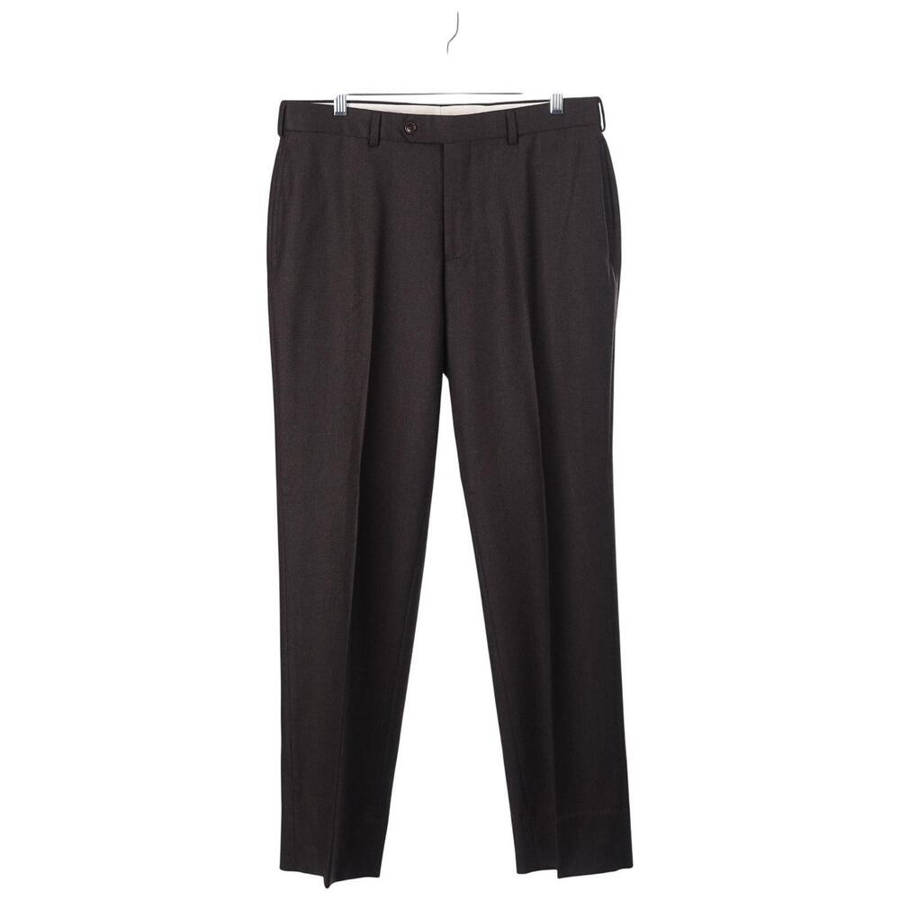 Brooks Brothers 1818 Milano Dress Pants 34x30 Brown Wool Super 120's Trousers